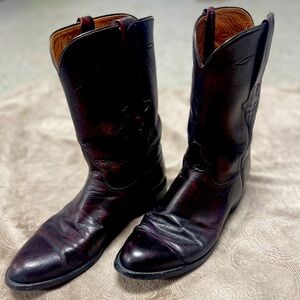 Black Cherry Lucchese roper boots